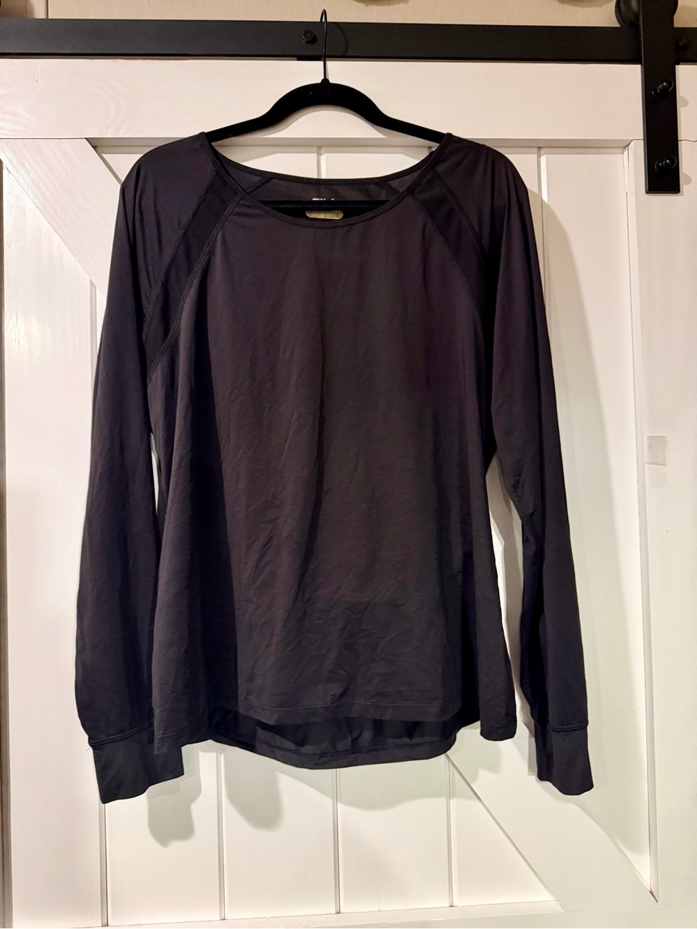 FILA black open back long sleeve athletic top women’s XL